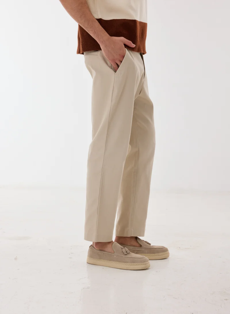 Ashita Fernandes  Men’s Slim Fit Beige Formal Trousers – Classic Tailored Pants for Men | Best Price UAE