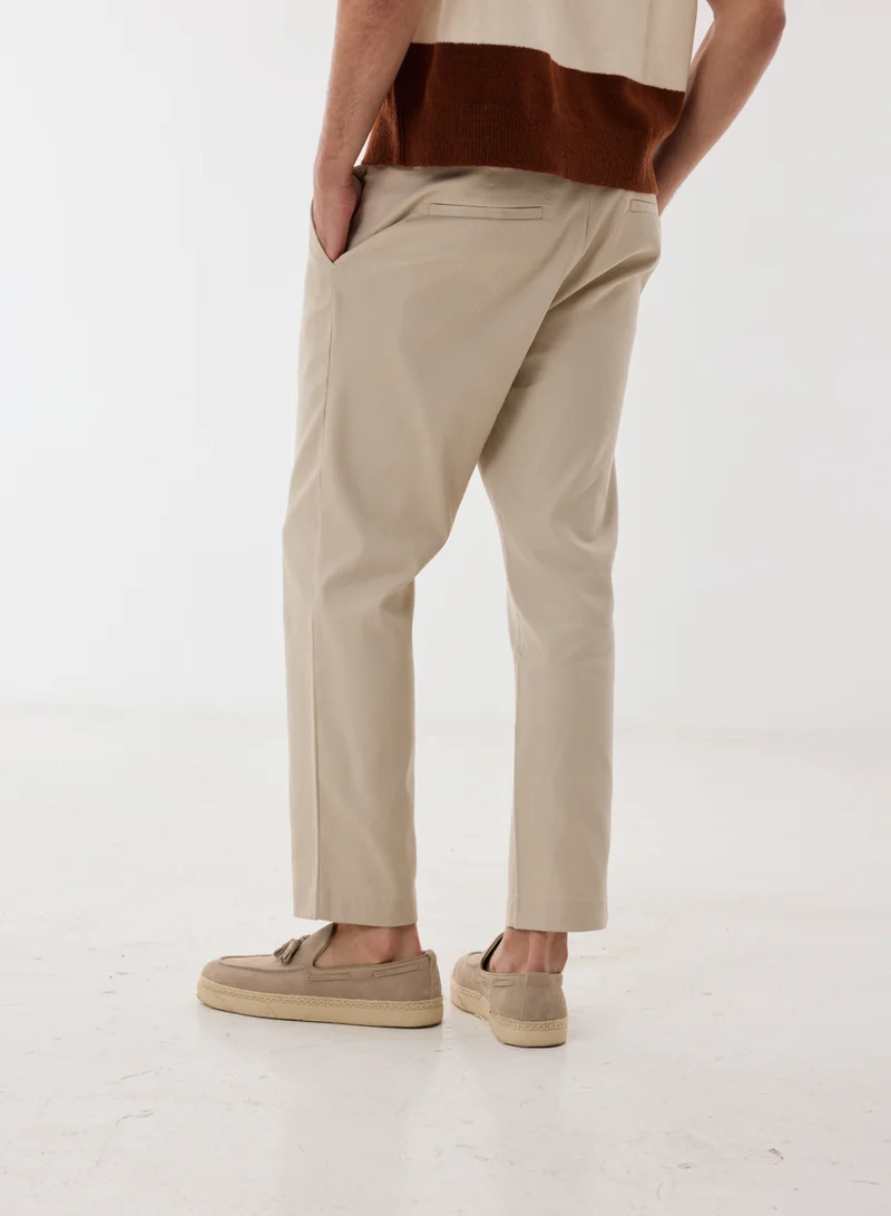 Ashita Fernandes  Men’s Slim Fit Beige Formal Trousers – Classic Tailored Pants for Men | Best Price UAE