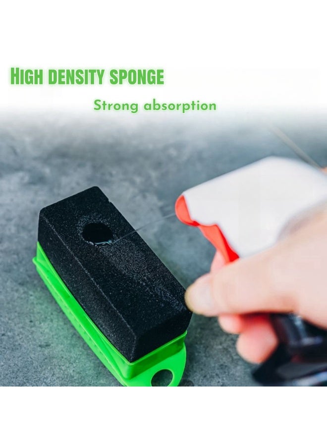 نوفولان مجموعة فرشاة وضع تلميع الإطارات، فرشاة إسفنجية مكونة من 3 قطع لتشميع وتلميع الإطارات، أداة تنظيف السيارة المثالية مع غطاء، لتلميع الإطارات، والتفاصيل، والحفاظ على مظهر السيارة - Image 5