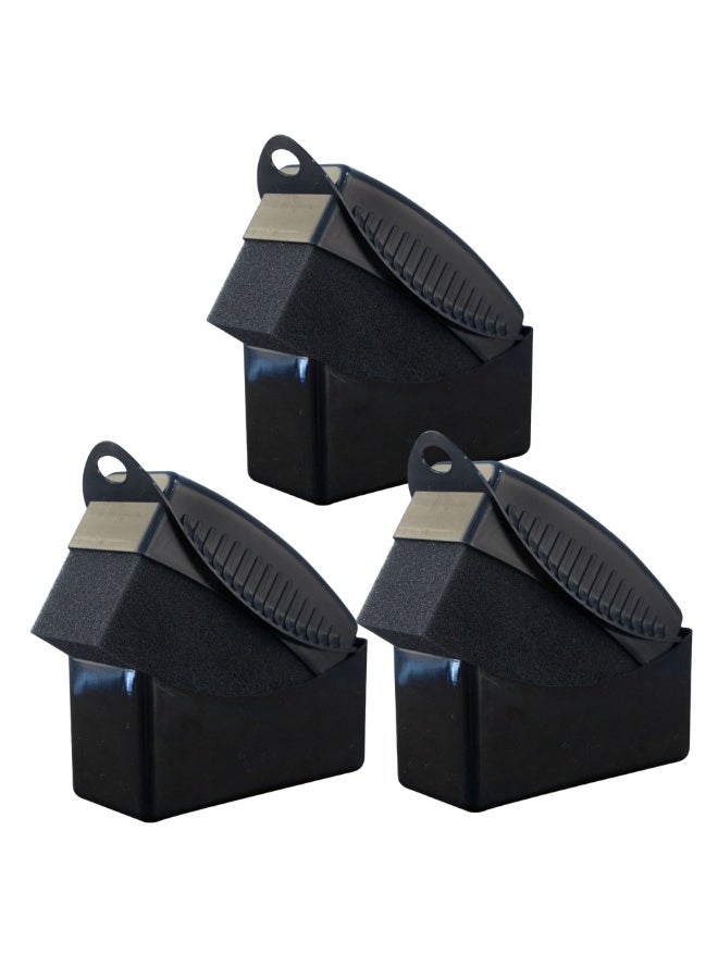 نوفولان مجموعة فرشاة وضع تلميع الإطارات، فرشاة إسفنجية مكونة من 3 قطع لتشميع وتلميع الإطارات، أداة تنظيف السيارة المثالية مع غطاء، لتلميع الإطارات، والتفاصيل، والحفاظ على مظهر السيارة - Image 2