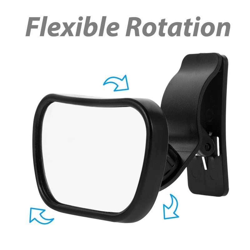 Shatterproof Backseat Safety Mirror Wide Angle View for Rear Facing Car Seat - Image 4
