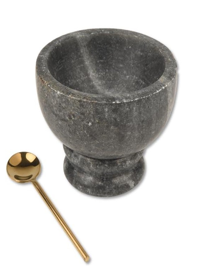 Cruiser’s Cache Cruiser’s Caché Marble Salt and Spice Cellars or Dipping Bowls with Gold Spoons | Set of 3 - Image 5