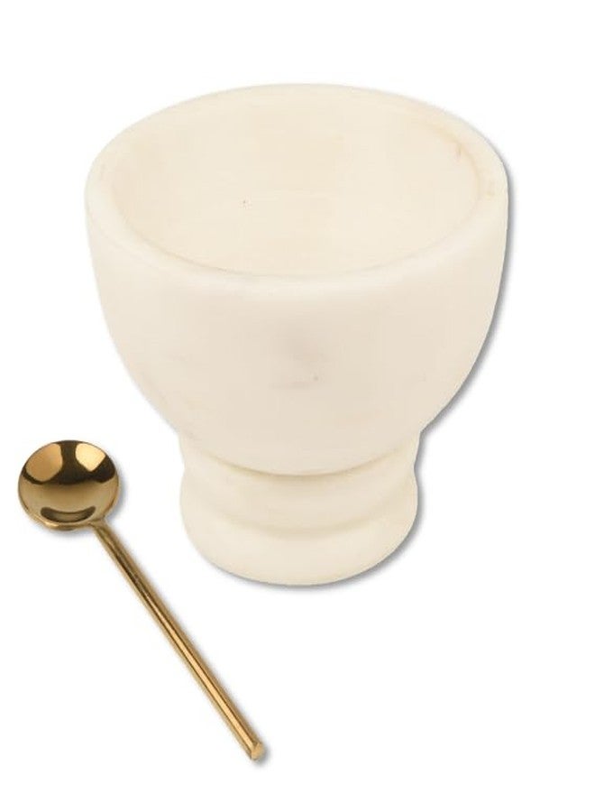 Cruiser’s Cache Cruiser’s Caché Marble Salt and Spice Cellars or Dipping Bowls with Gold Spoons | Set of 3 - Image 3