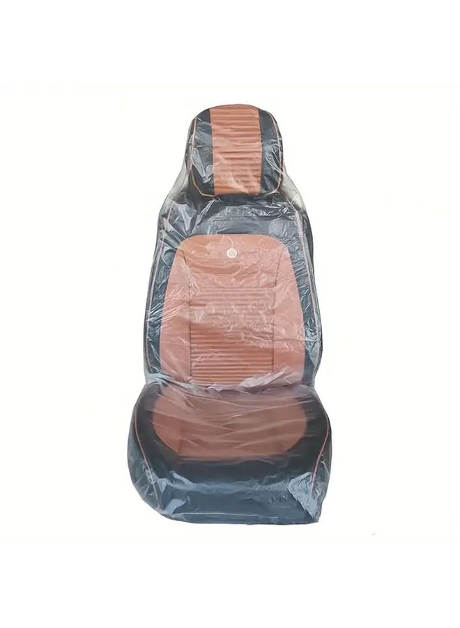 Transparent White Disposable Car Seat Covers 10pcs Thick Sponge Filled Easy Clean - Image 5