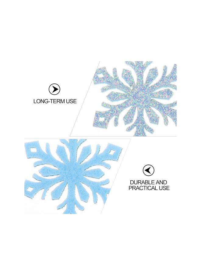 30pcs Snowflake Patches Glitter Patches Snowflake Appliques Hairpins Patches for Clothes Dress Plant Hat Jeans Sewing Flowers  - Image 2
