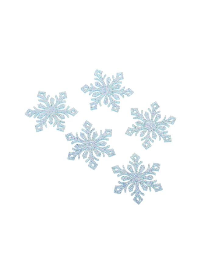 30pcs Snowflake Patches Glitter Patches Snowflake Appliques Hairpins Patches for Clothes Dress Plant Hat Jeans Sewing Flowers  - Image 1
