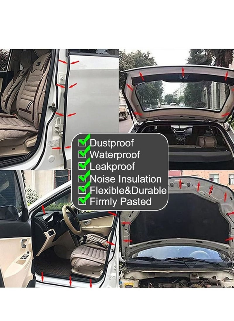 Generic Car Door Rubber Seal Strip Weather Stripping Double Layer 5 Holes Universal Self Adhesive Auto Soundproofing Weatherstrip for Tailgate 5M  - Image 3