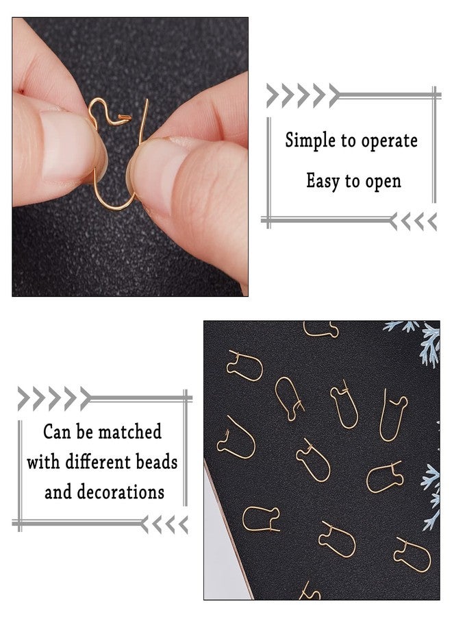 CREATCABIN 1 Box 100pcs Kidney Ear Wires 18K Gold Plated U-Shaped Earring Hooks Earring Components Long Dangle Earrings DIY Jewellery Making 9 x 19mm - Image 4