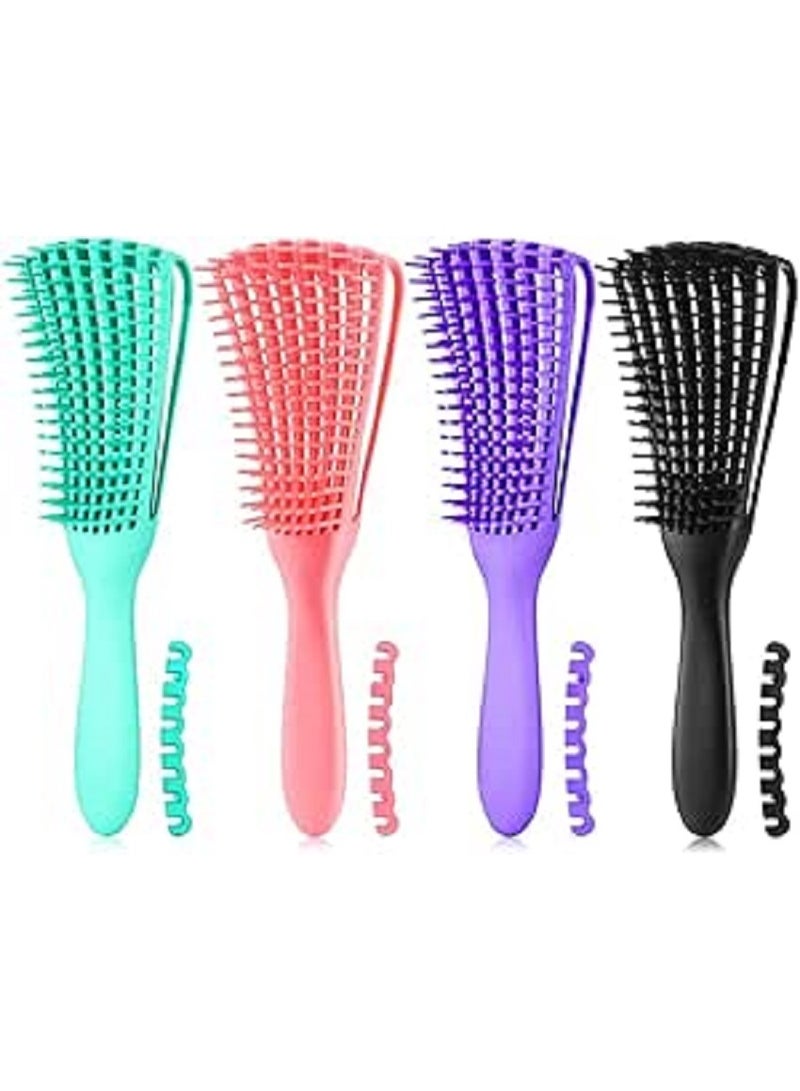 Anti-Static Hair Brush, Anti-Knot Massage Comb Detangling Hair, Pain-Free Hair Straightener Brush for Women Men Kids, Long, Thick, Curly - Multi Color - Image 1