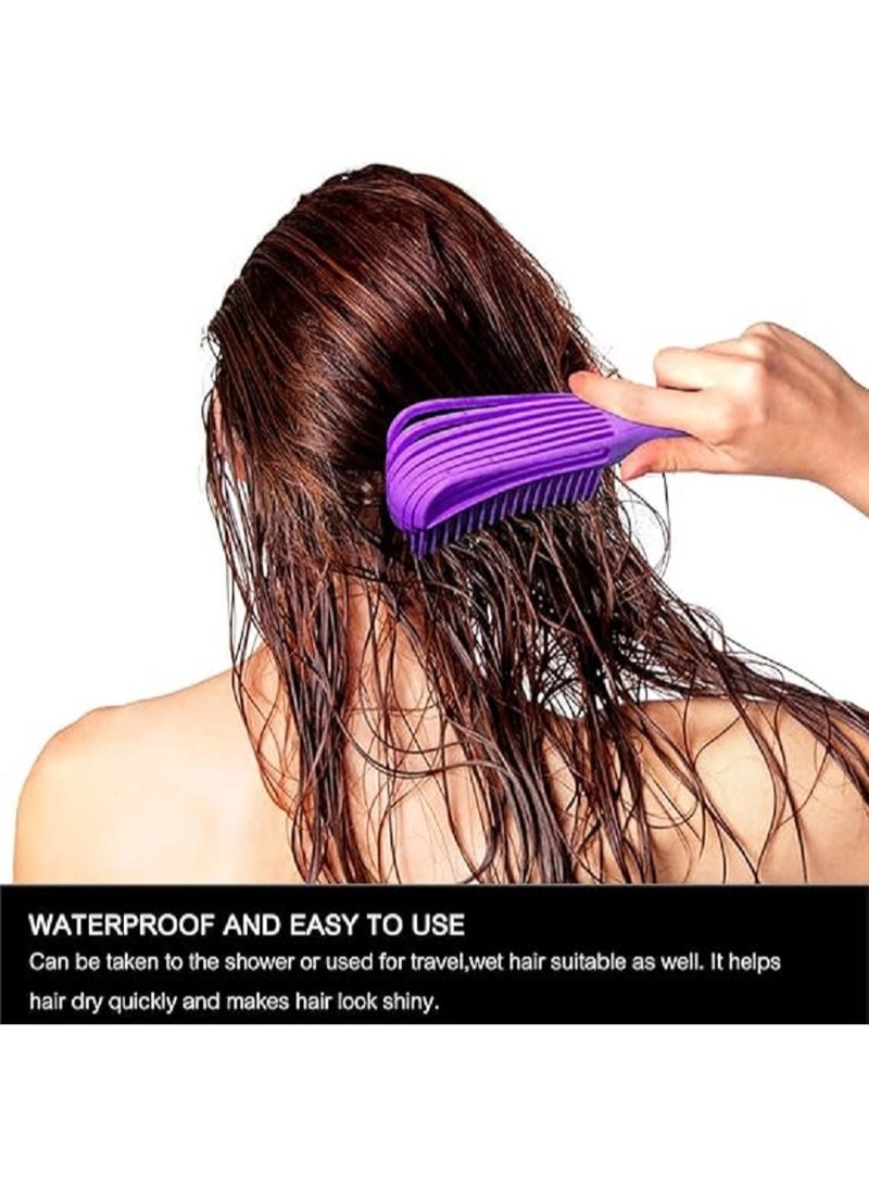 Anti-Static Hair Brush, Anti-Knot Massage Comb Detangling Hair, Pain-Free Hair Straightener Brush for Women Men Kids, Long, Thick, Curly - Multi Color - Image 3