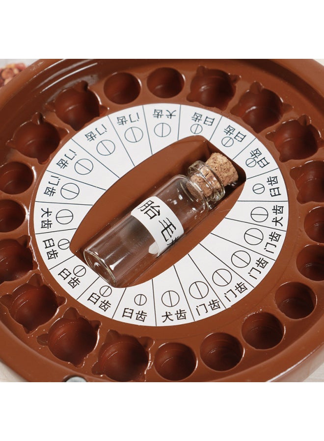 Direct Newborn Fetal Hair Bottle Children's Teeth Tiger Nipple Box Special Activity-Color:Brown  - Image 5