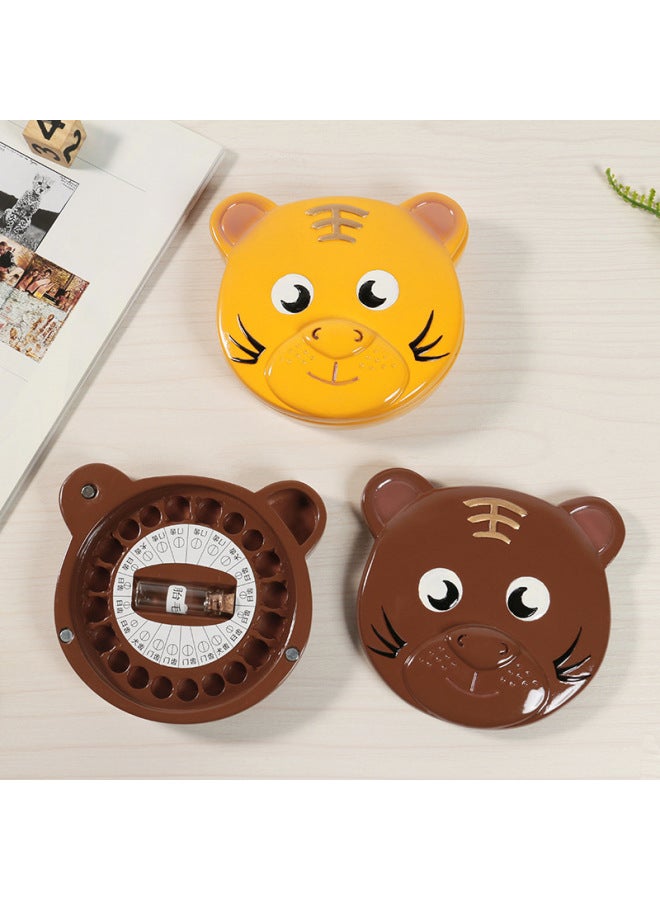 Direct Newborn Fetal Hair Bottle Children's Teeth Tiger Nipple Box Special Activity-Color:Brown  - Image 4