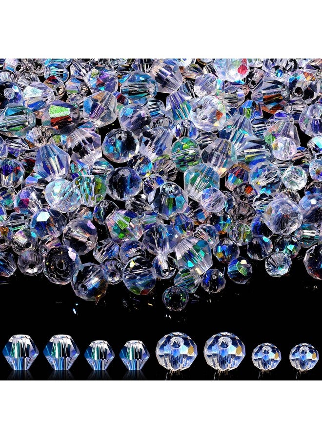 سوريو 1000 قطعة من الخرز الزجاجي الكريستالي لصنع المجوهرات، خرز ملون Ab، خرز كريستالي من Briolette Rondelle، خرز كريستالي ذو جوانب ذاتية الصنع لأساور وقلادات وقلادات وصناعة المجوهرات وحرف الرياح وأشعة الشمس - Image 1