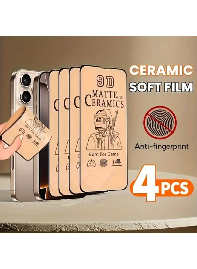 Soft Matte Ceramic Screen Protector For iPhone 16 Pro Max 4 Pack - Image 1