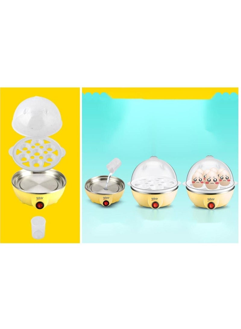 Wtrtr طباخة بيض كهربائية متعددة الوظائف مع خاصية إيقاف التشغيل التلقائي، غلاية بيض 7 بيضات، أدوات طهي بالبخار، أدوات مطبخ، إفطار - Image 4