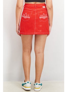 adidas Originals Women Regular Fit Drawstring Outdoor Skirts, Red  - Image 4