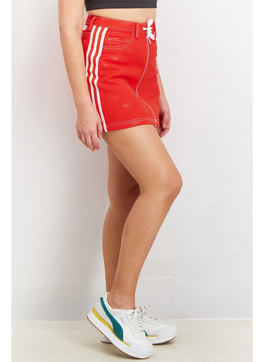 adidas Originals Women Regular Fit Drawstring Outdoor Skirts, Red  - Image 2