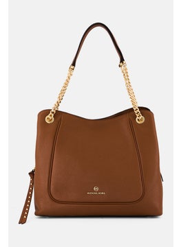 Michael Kors Women Brand Logo  Shoulder Bag 27 H x 34  L x 12 W cm, Brown  - Image 1