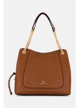 Michael Kors Women Brand Logo  Shoulder Bag 27 H x 34  L x 12 W cm, Brown  - Image 5