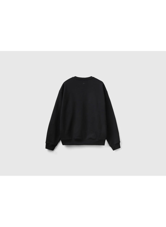 UNITED COLORS OF BENETTON Cotton Sweatshirt With Bunny Print  - Image 2