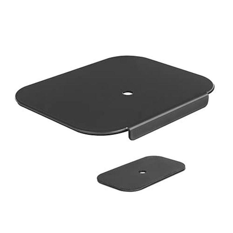 Mount Plus MPXMA06 Steel Monitor Mount Reinforcement Plate for Thin Glass Table Other Fragile Tabletop Steel Bracket Plate Fits Most Monitor Stand C Clamp Installation in Black Color