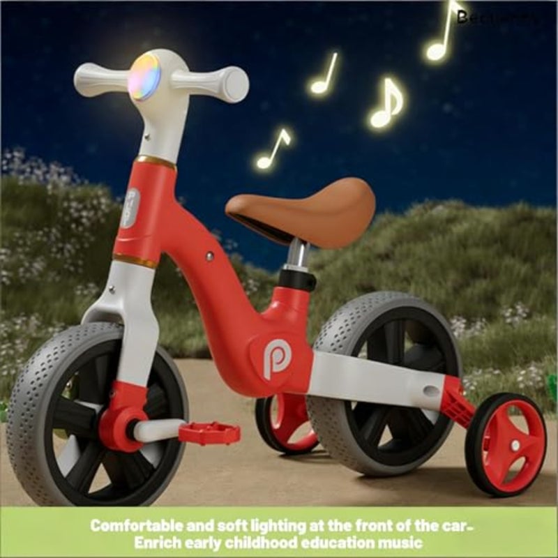 tricycle for outdoor play, steel frame, red finish, adjustable seat and handlebars for growing toddlers aged 1-5 years - Image 4