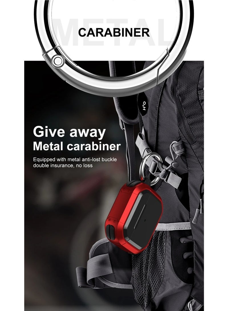 Full Protection Earphone Case for Airpods 4 Full Cover Wireless Charging Shockproof Shell Case Keychain (Green) - Image 2