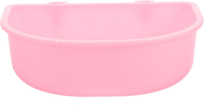Plastic Hanging Pet Food Bowl for Cats and Small Dogs, Round Puppy Feeding and Water Dish, Space-Saving Cage Mounted Bowl for Travel and Home Use - Image 1