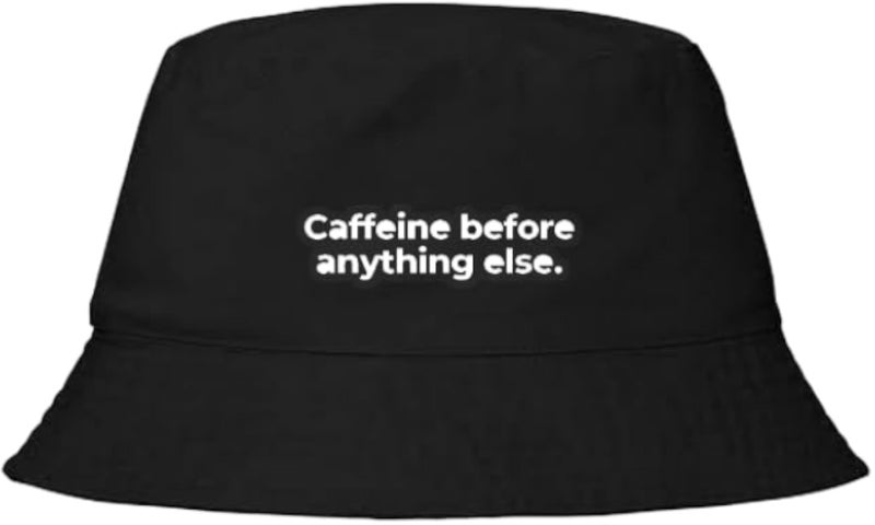 Caffeine before anything else Plain unisex baseball cap BLACK