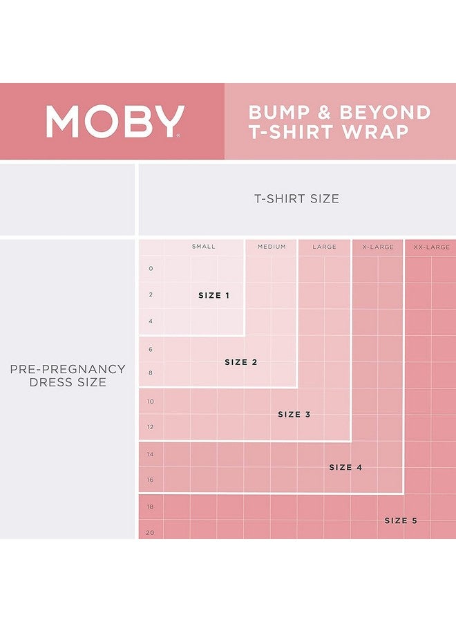 moby Moby Bump & Beyond T-Shirt Baby Wrap Carrier, Ivory - Size 2 (Medium), Versatile Support Wrap for Pregnant Mothers, Sling Carrier for Infants, Carries Babies up to 19.8lbs (8-12 Months)  - Image 4