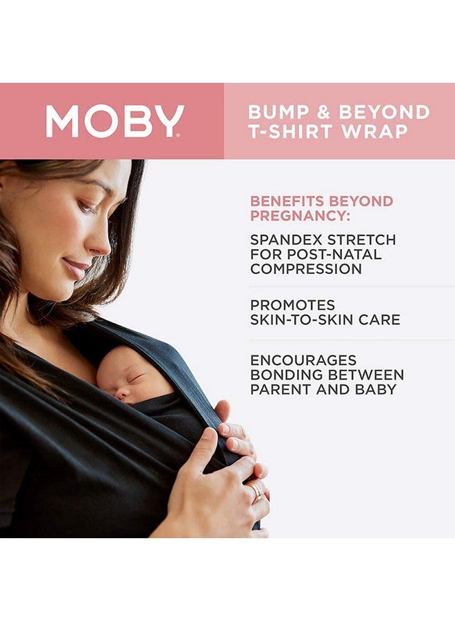 moby Moby Bump & Beyond T-Shirt Baby Wrap Carrier, Ivory - Size 2 (Medium), Versatile Support Wrap for Pregnant Mothers, Sling Carrier for Infants, Carries Babies up to 19.8lbs (8-12 Months)  - Image 2