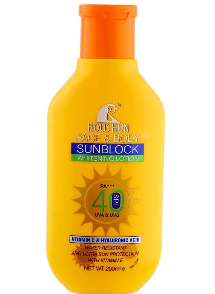 Whitening Labs Roshan Sunscreen for Face and Body SPF 40 200ml 