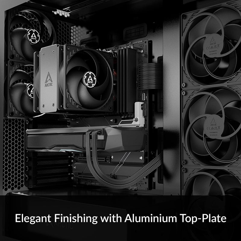 ARCTIC Freezer 36 (Black) - Single-Tower CPU Cooler with Push-Pull, Two Pressure-optimised 120 mm P Fans, Fluid Dynamic Bearing, 200â€“1800 RPM, 4 Heatpipes, incl. MX-6 Thermal Compound - Image 2