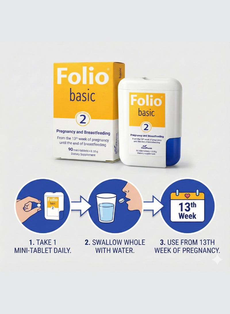 Folio Basic 2 Pregnancy & Breastfeeding Vitamins - Image 3