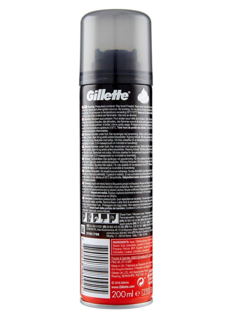 Gillette - Regular Shaving Foam 200ml - Image 1