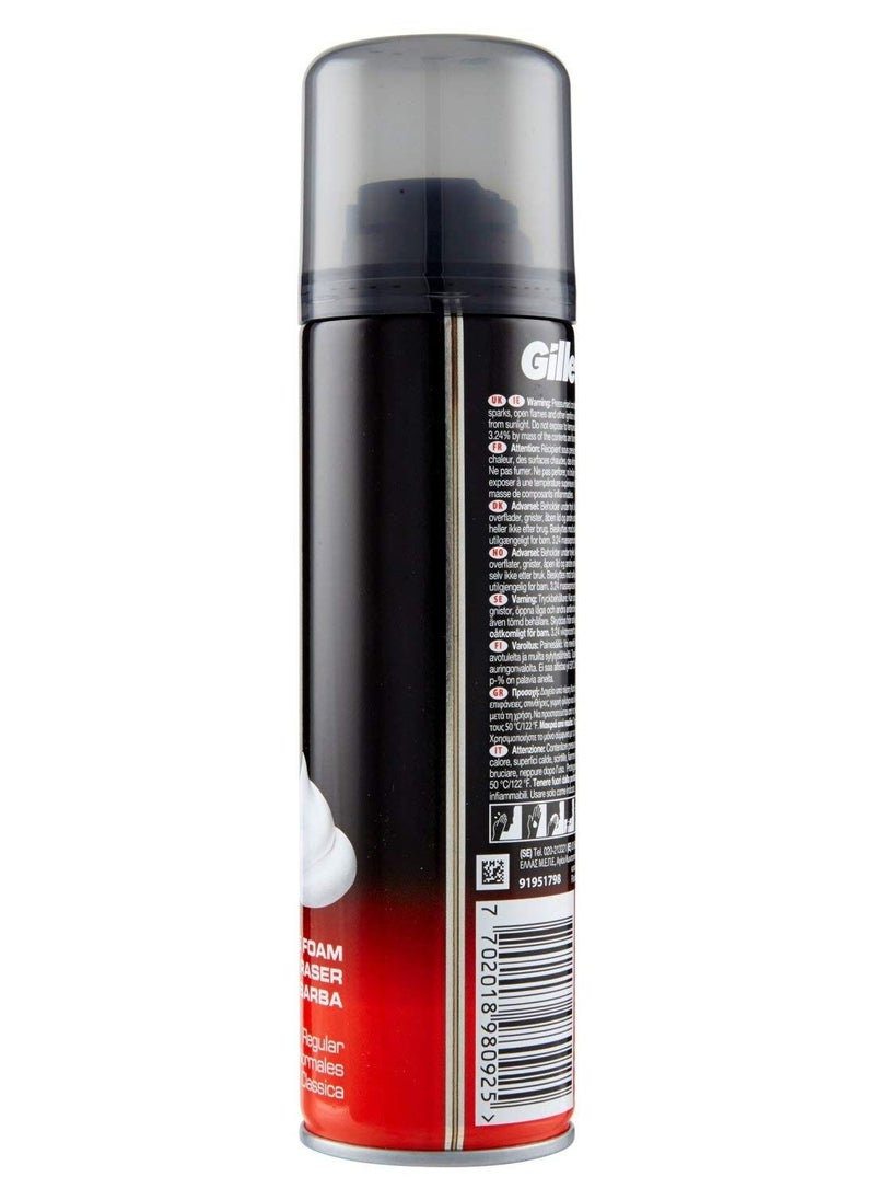 Gillette - Regular Shaving Foam 200ml - Image 1