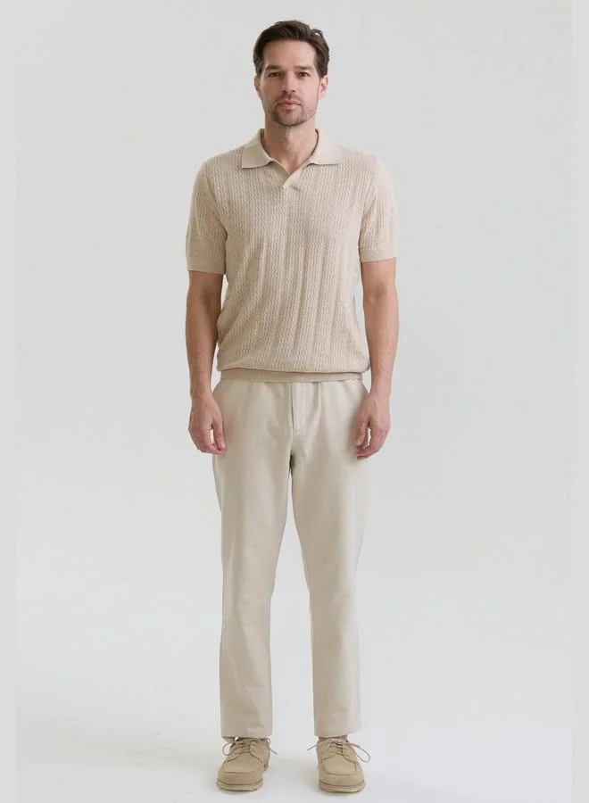 FELIX HARDY Beige Men's 100% Cotton Polo Shirt Short Sleeve for Men | Best Price UAE