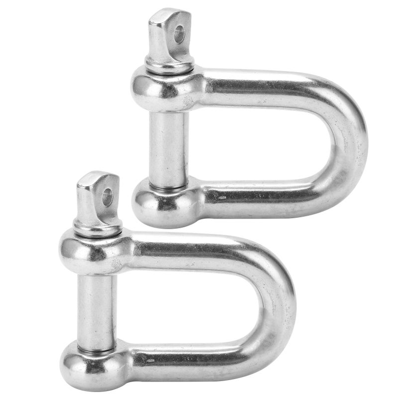 2pcs M20 Screw Pin Anchor Shackle 304 Stainless Steel Heavy Duty DShape Shackle for Camping - Image 4