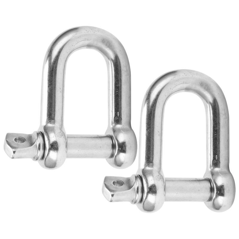2pcs M20 Screw Pin Anchor Shackle 304 Stainless Steel Heavy Duty DShape Shackle for Camping - Image 5