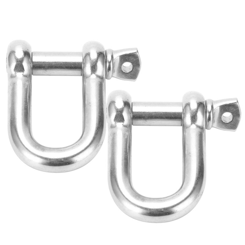 2pcs M20 Screw Pin Anchor Shackle 304 Stainless Steel Heavy Duty DShape Shackle for Camping - Image 1