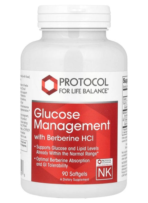 Glucose Management with Berberine HCl 90 Softgels