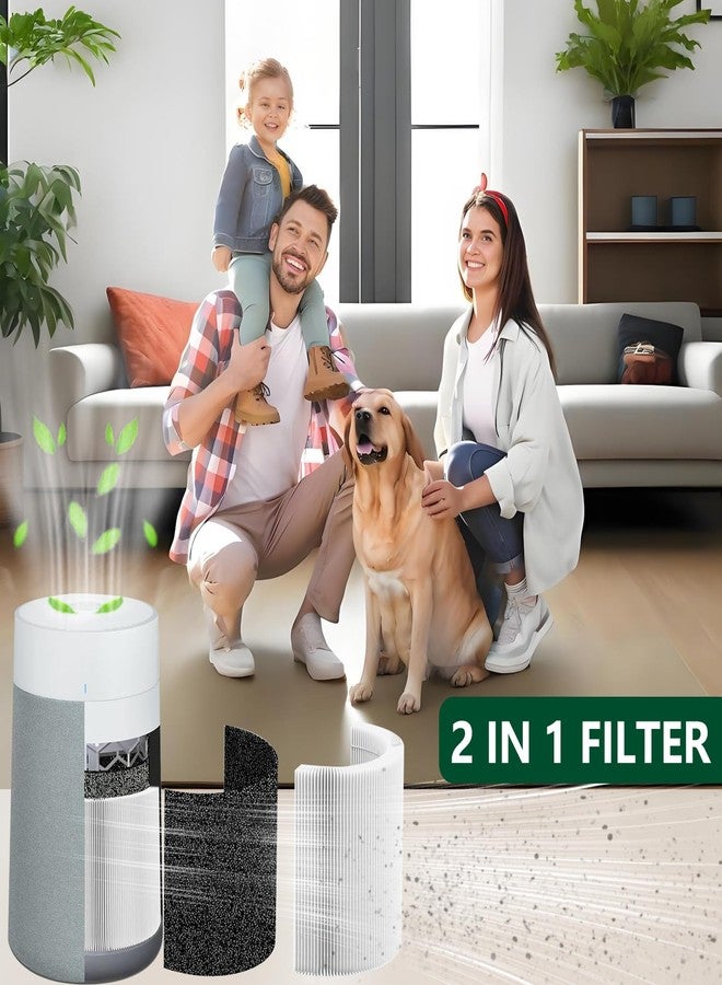 CHNPOFNT 311i Max Replacement Fil-ter Compatible with BLUEAIR Blue Pure 311i Max Air Purifier F3MAX ，blueair 311i max replacement filter。2 PACK H13 True he-pa & Activated Carbon Filter - Image 3