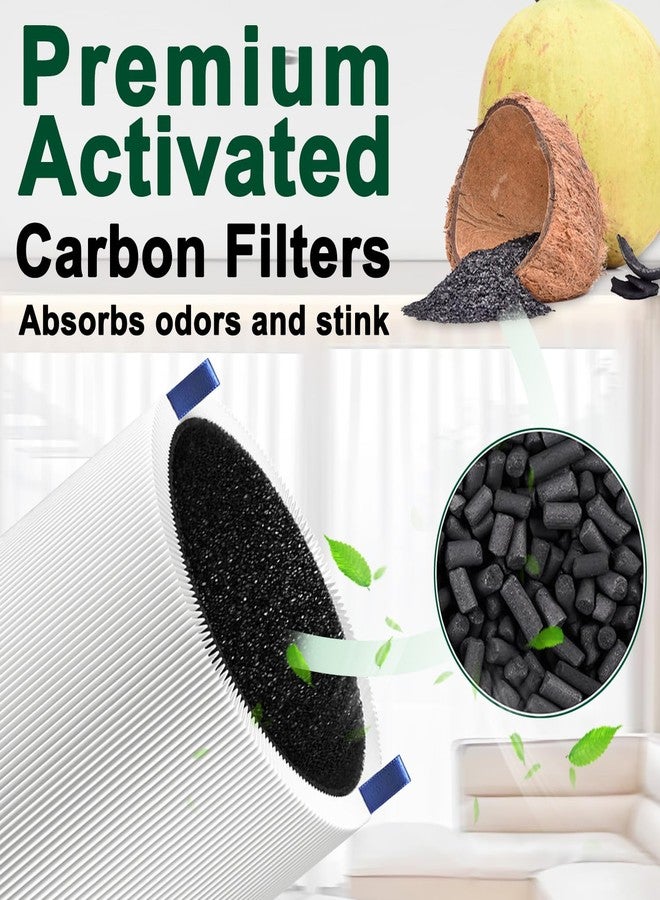 CHNPOFNT 311i Max Replacement Fil-ter Compatible with BLUEAIR Blue Pure 311i Max Air Purifier F3MAX ，blueair 311i max replacement filter。2 PACK H13 True he-pa & Activated Carbon Filter - Image 4