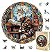 Jollitot Wooden Puzzles Adults Maine Cat Library Wooden Puzzles 300 Pieces Unique Animal Shaped Wood Challenging Jigsaw Puzzles Cat Gifts for Adults 134x134in - Image 2