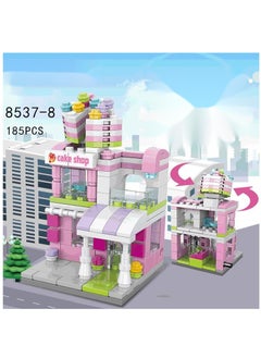 Y&D 185-Piece Mini Street Cake Shop Building Block Toy 