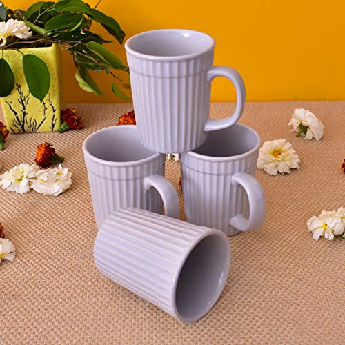 Kunhar Ceramic Coffee Mugs - 4 Piece, Baby Blue, 290ml - Image 1