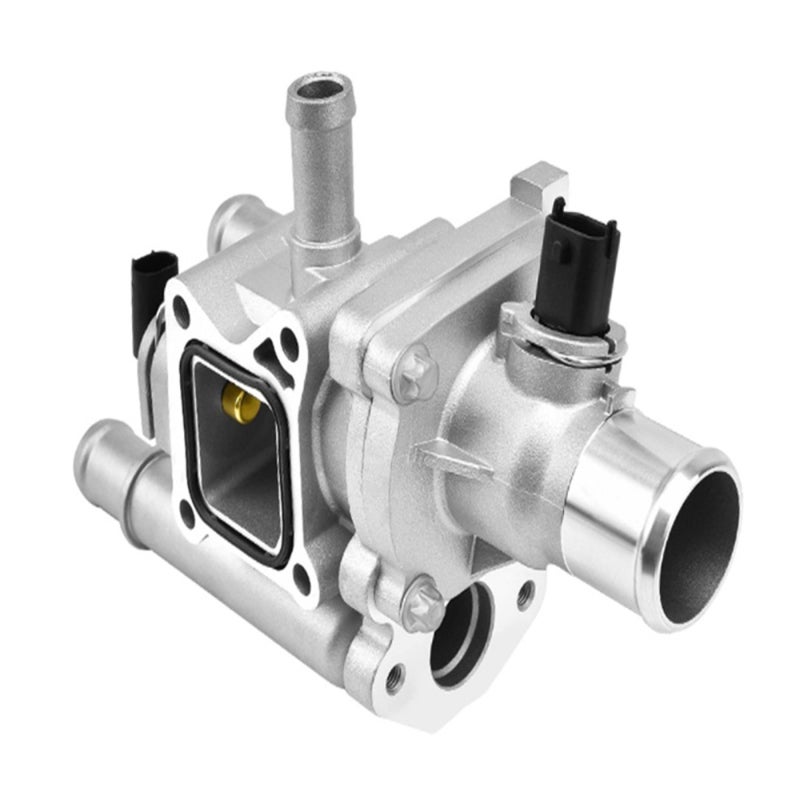 Thermostat Assembly: Silver Aluminum Construction Enhanced Cooling Efficiency Thermostat Housing - Perfect Fit Engine Coolant Thermostat Housing Assembly for Chevy Cruze Engine Cooling System Upgrade - Image 2