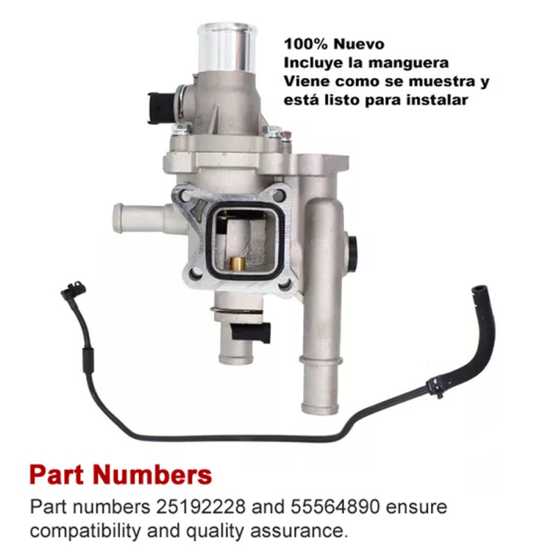 Thermostat Assembly: Silver Aluminum Construction Enhanced Cooling Efficiency Thermostat Housing - Perfect Fit Engine Coolant Thermostat Housing Assembly for Chevy Cruze Engine Cooling System Upgrade - Image 5