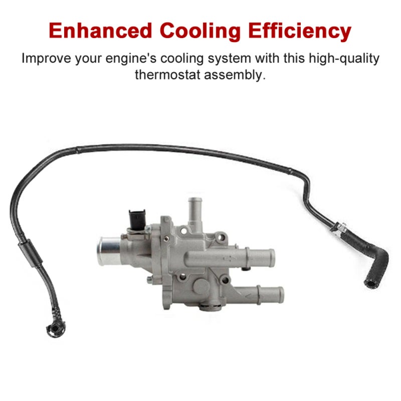 Thermostat Assembly: Silver Aluminum Construction Enhanced Cooling Efficiency Thermostat Housing - Perfect Fit Engine Coolant Thermostat Housing Assembly for Chevy Cruze Engine Cooling System Upgrade - Image 3