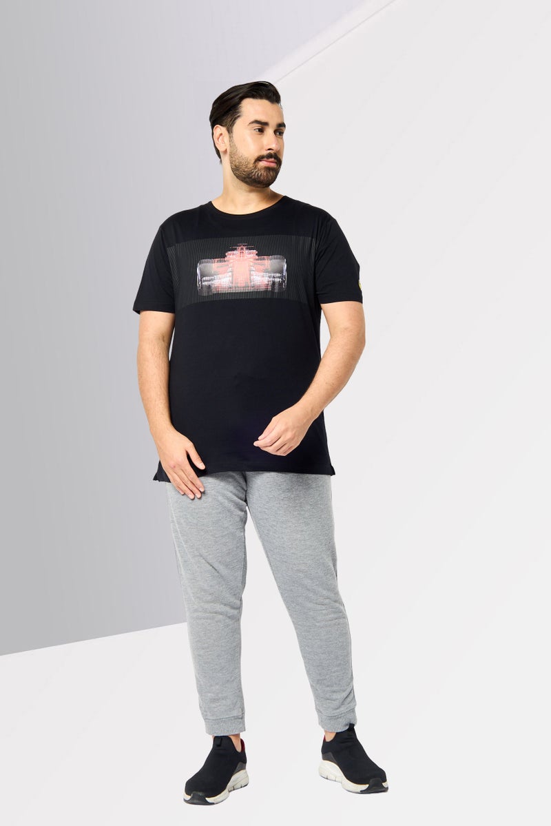 Scuderia Ferrari Men Slim Fit Short Sleeves Outdoor T-Shirt, Black - Image 2